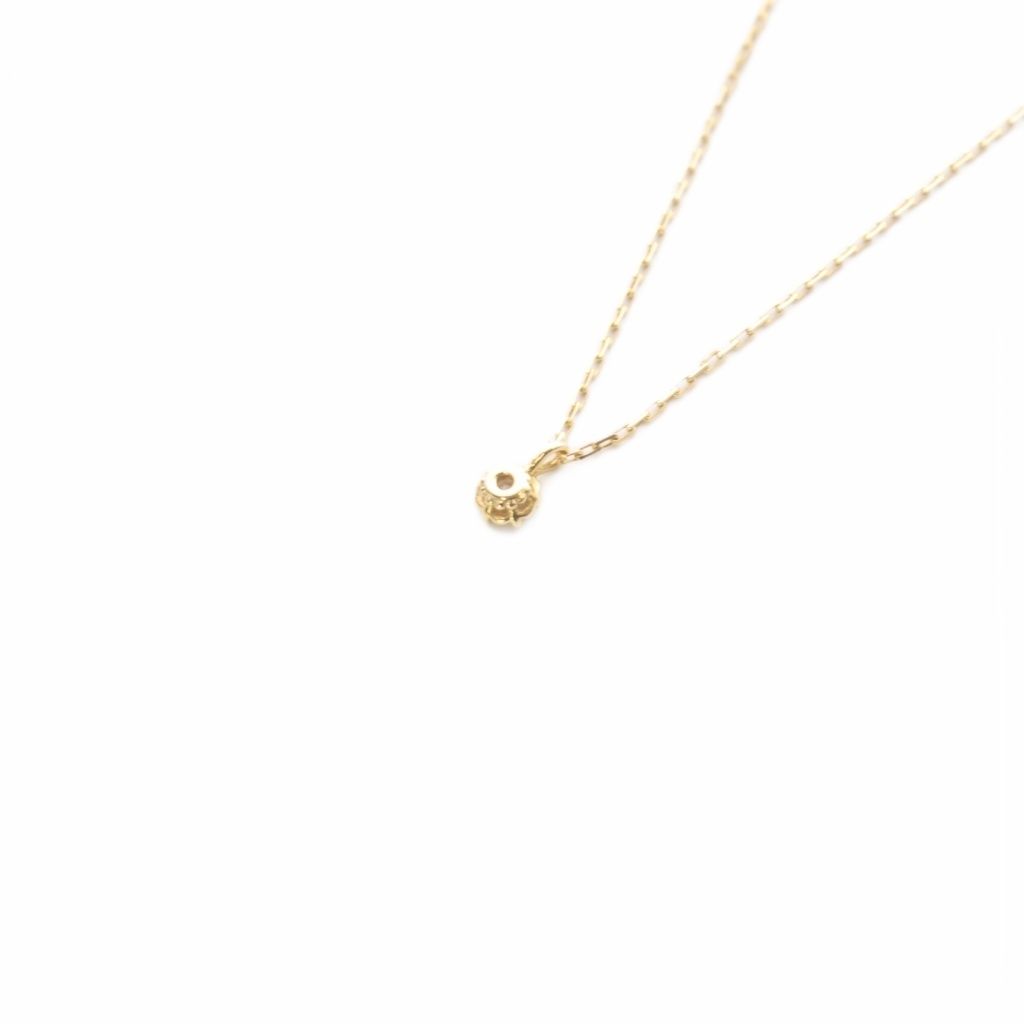 アガット agete ネックレス K 18 YG 0.05 ct 1 P ダイヤモンド イエローゴールド