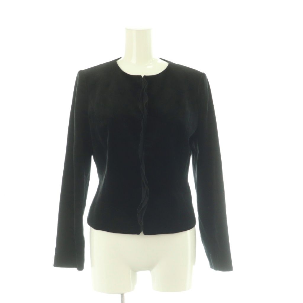 ANAYI アナイ 36　黒 レザー フリル付き レザージャケット ANAYI / アナイ レザーブルゾン・ジャケット | ファッション通販