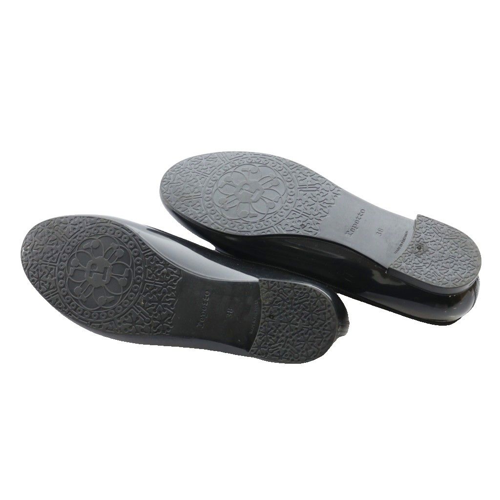 レペット Repetto バレエシューズ エナメル 38 黒 ブラック /SS □OS