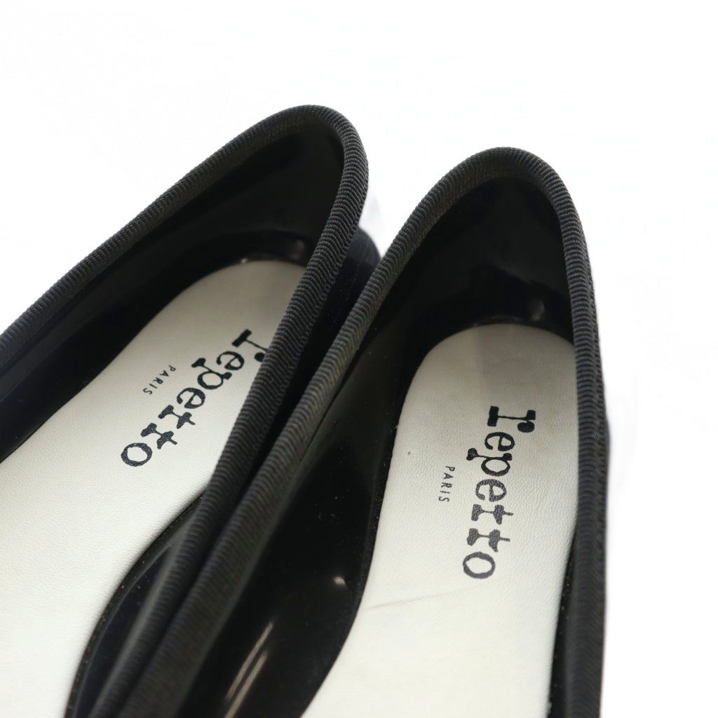 レペット Repetto バレエシューズ エナメル 38 黒 ブラック /SS □OS