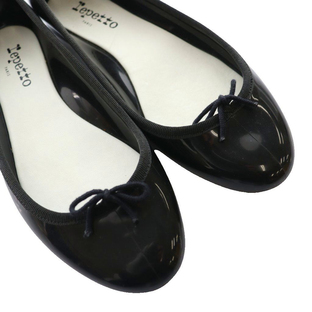 レペット Repetto バレエシューズ エナメル 38 黒 ブラック /SS □OS