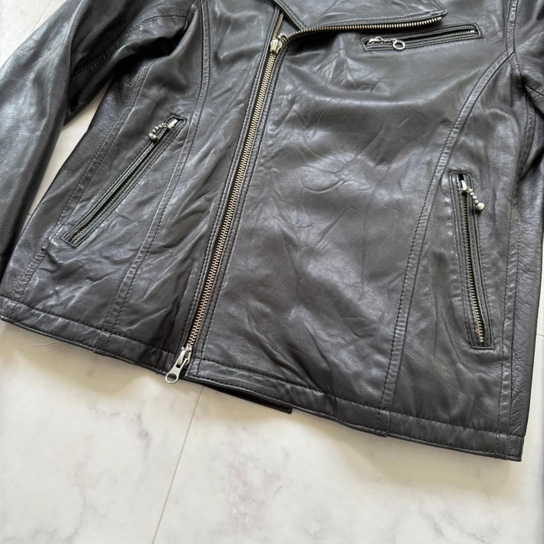 glamb ブラック ダブルライダースジャケット glamb ブラック ダブルライダースジャケット - メルカリ