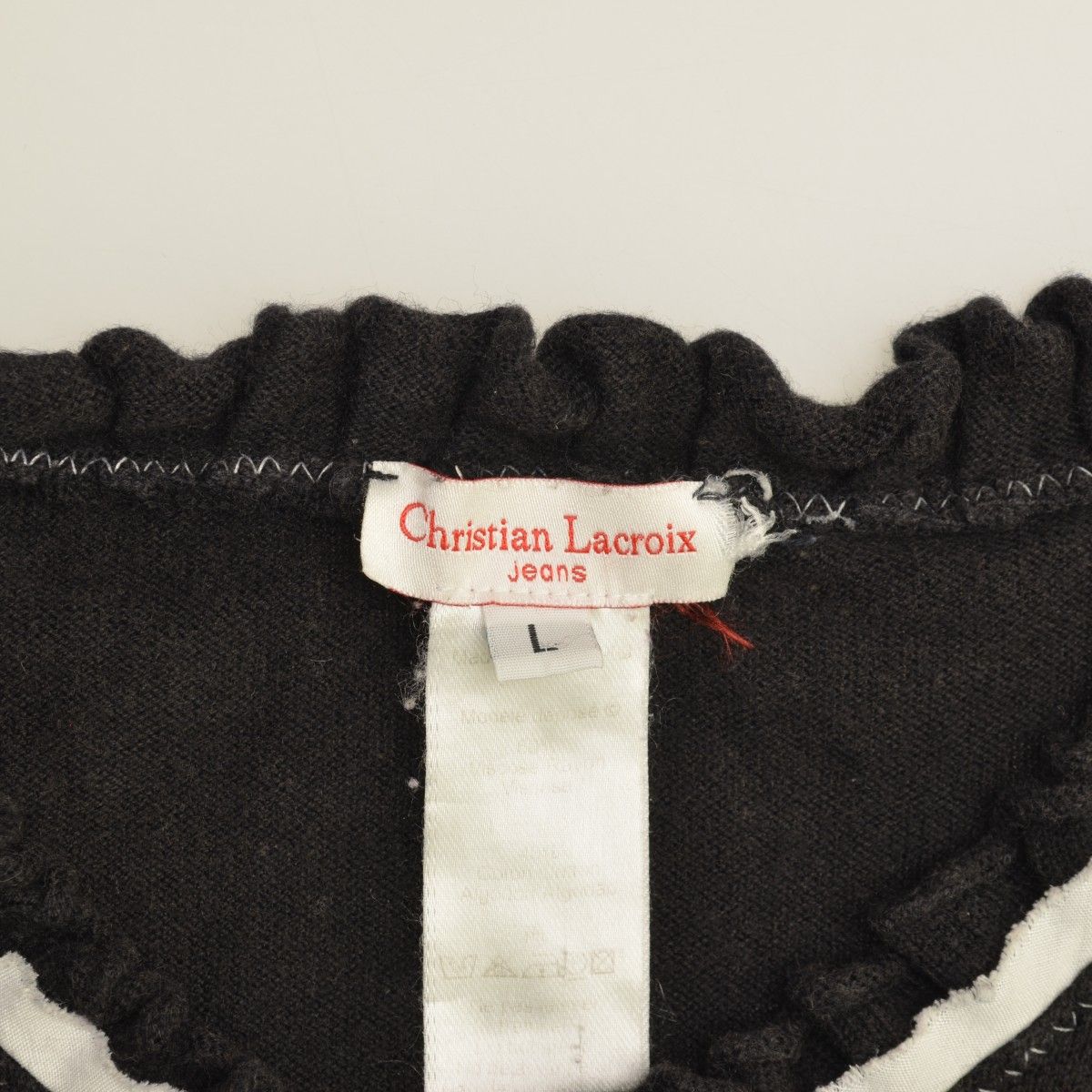 CHRISTIANLACROIX】JEANS フリルニット長袖カーディガン - メルカリ