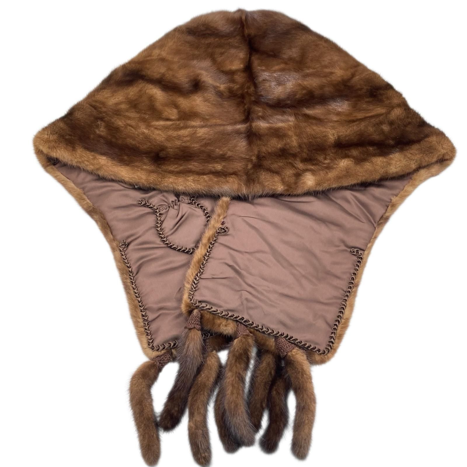 サガミンクショール　デミバフミンク　ブラウン SAGA MINK サガミンク ブラウン デミバフミンク M ストール ショール