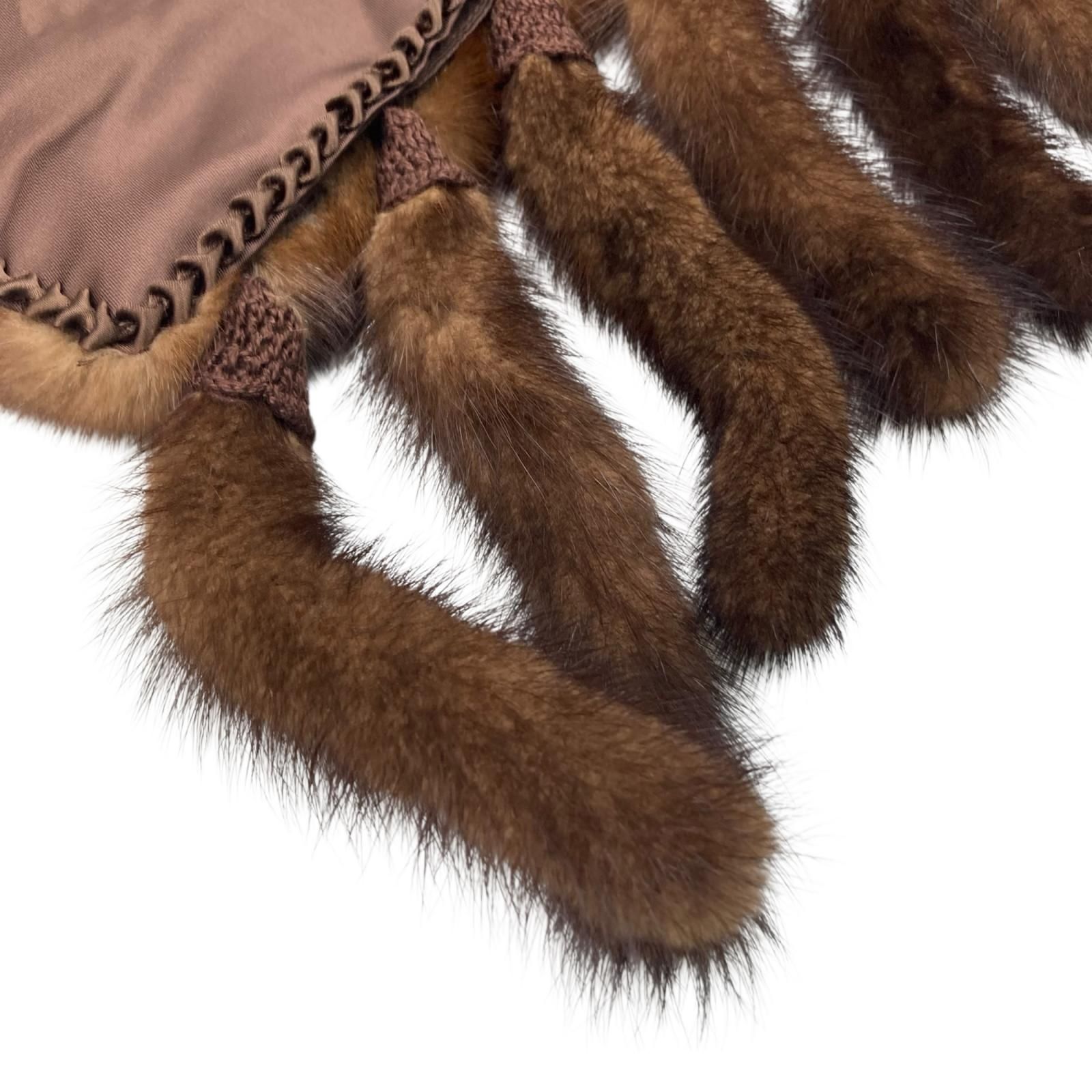 SAGA MINK サガミンク ブラウン デミバフミンク M ストール ショール