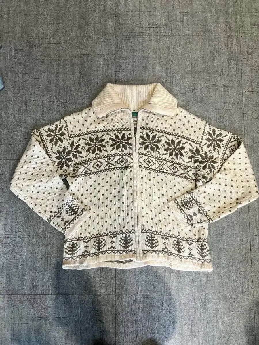 日本 ヴィンテージ Lepetaie オールドスクール アメカジ カウチン ニット ジップアップ