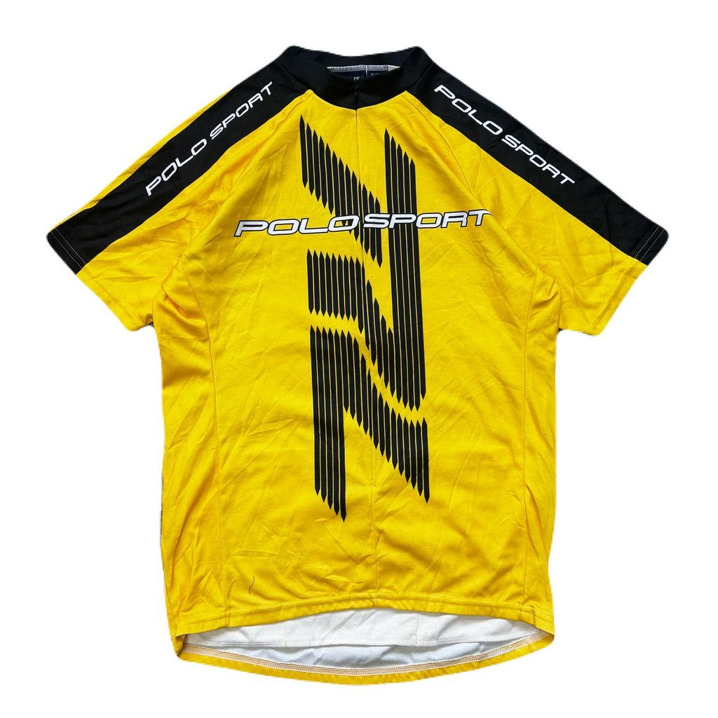 Polo Sport Ralph Lauren Bike Cycling Jersey ポロスポーツ ラルフローレン サイクルジャージ 黄色 黒 XLサイズ No EA 04