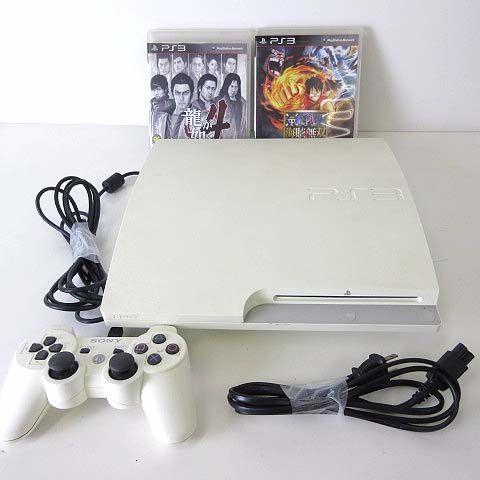 ソニー SONY プレステ3 PS 3 プレイステーション3 本体 ゲーム機 CECH-3000 A コントローラー ソフト セット 龍が如く4 海賊無双2 ガンダム AVケーブル付