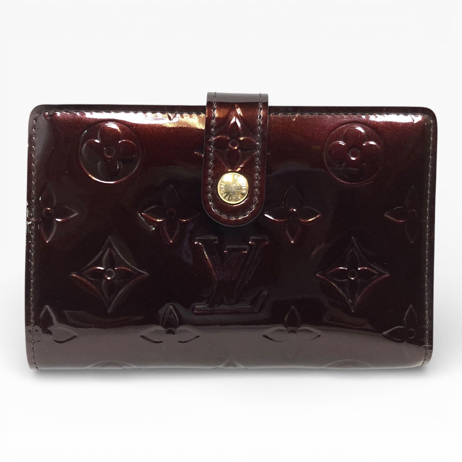 LOUIS VUITTON M 93521 ポルトフォイユ ヴィエノワ ヴェルニ アンプラント 二つ折り財布 がま口 布袋付き