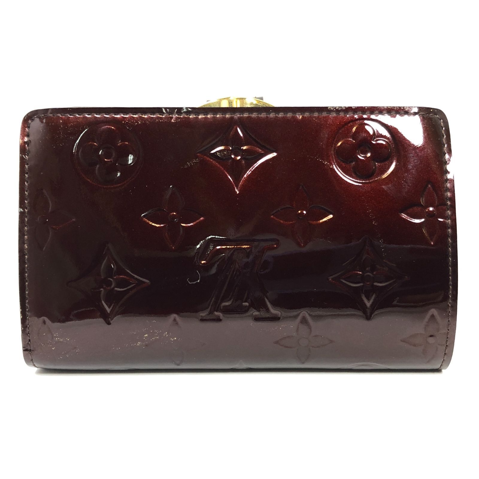 LOUIS VUITTON M 93521 ポルトフォイユ ヴィエノワ ヴェルニ アンプラント 二つ折り財布 がま口 布袋付き