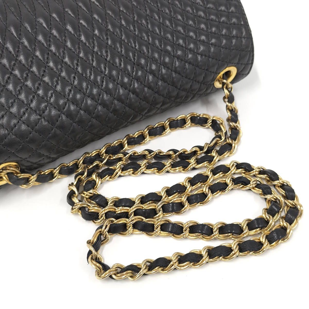 BALLY チェーンショルダーバッグ レザー ブラック ショップ バリー