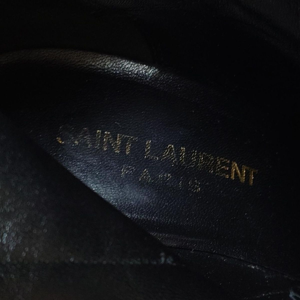  SAINT LAURENT PARIS サンローランパリ ロングブーツ 35 レディース - 440787 黒 ロングブーツ ブーツ