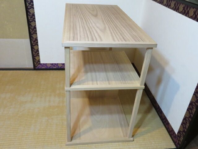 十二月◇特売品）志野棚 桐木地 利休袋棚 新型組立式 茶道具【税込