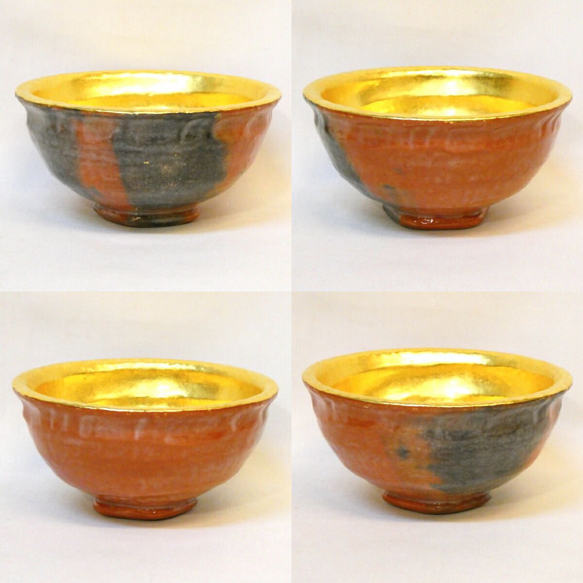 年末特売品】平安 川嵜和楽作 嶋台茶碗 超美品 蓬莱茶碗 金銀一双