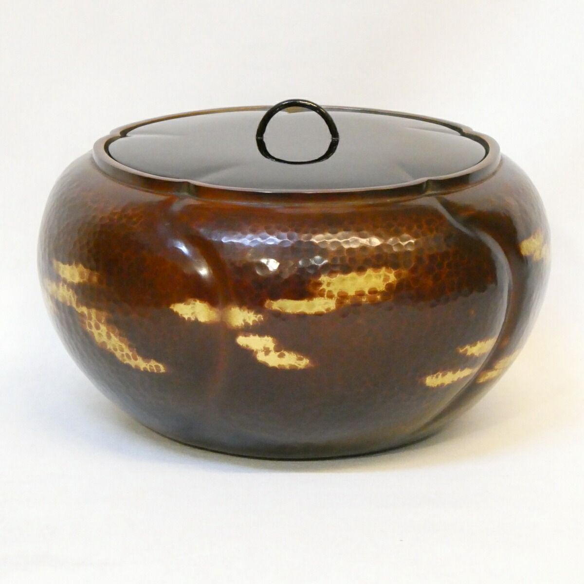 堀内宗完（兼中斎）宗匠箱 花押】一政堂 伊藤政治作 唐銅 捻梅 平水指