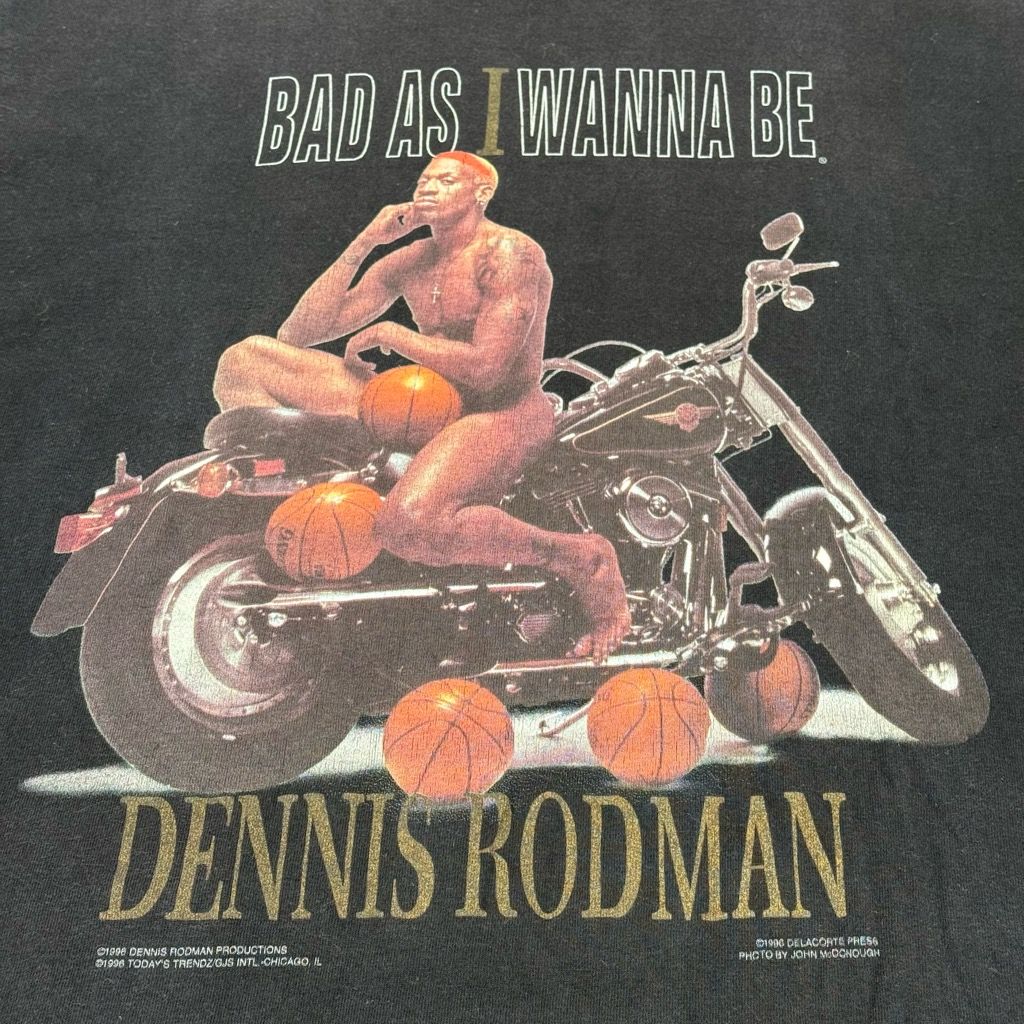 90s Dennis Rodman 1996 BAD AS I WANNA BE L/S T-Shirt murina made