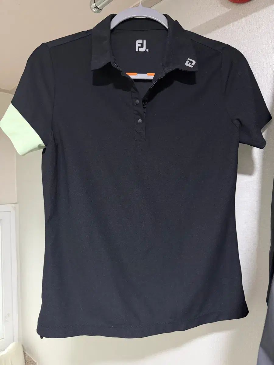 FootJoy フットジョイ FJ ブラック 半袖 ゴルフ Tシャツ レディース L