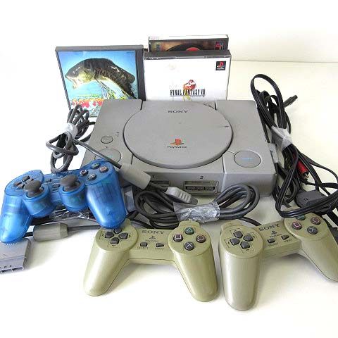 ソニー SONY プレステ PS プレイステーション 本体 ゲーム機 SCPH 5000 コントローラー ソフト セット ファイナルファンタジー8 川のぬし釣り GUITER FREAKS チョロＱ AVケーブル付