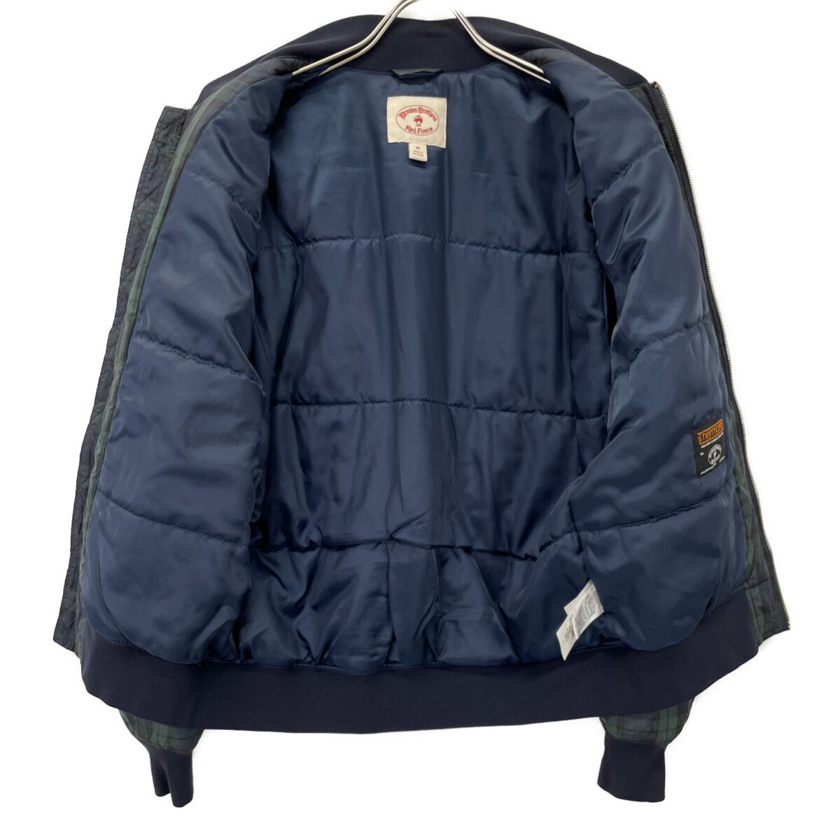 Brooks Brothers ブルックスブラザーズ ﾈｲﾋﾞｰ Thermore ﾀｰﾀﾝﾁｪｯｸ MA-1