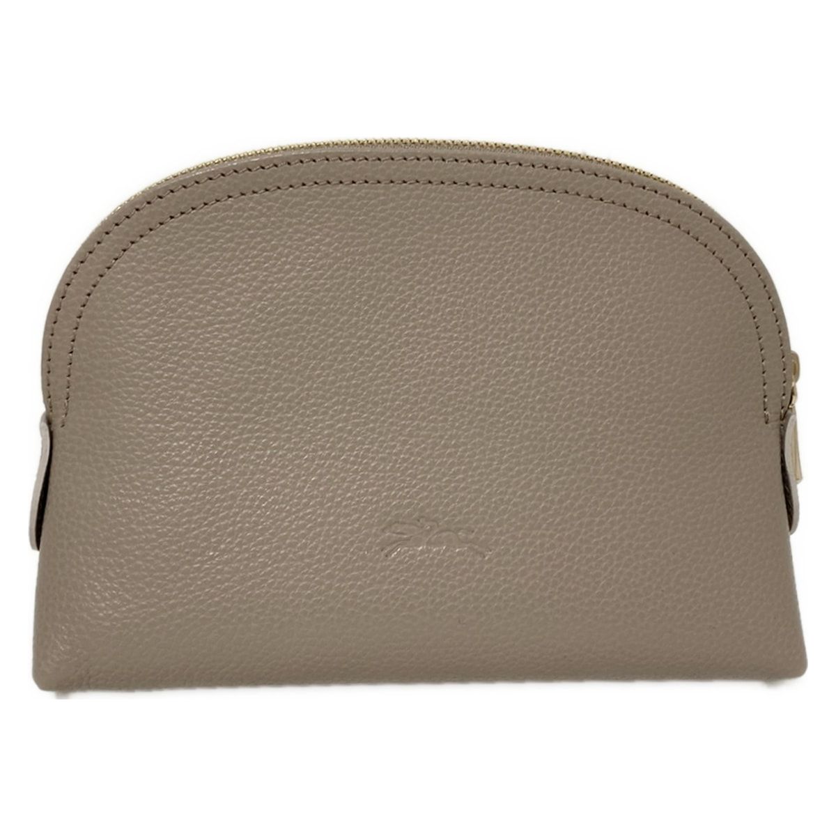 LONGCHAMP ロンシャン ポーチ - ベージュ レザー