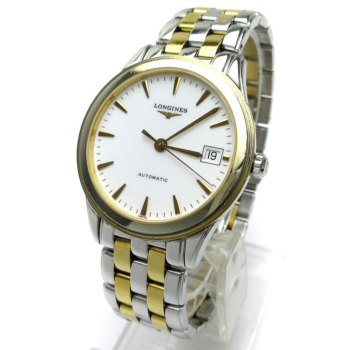 ロンジン LONGINES フラッグシップ オートマチック メンズ L4.7173 白 