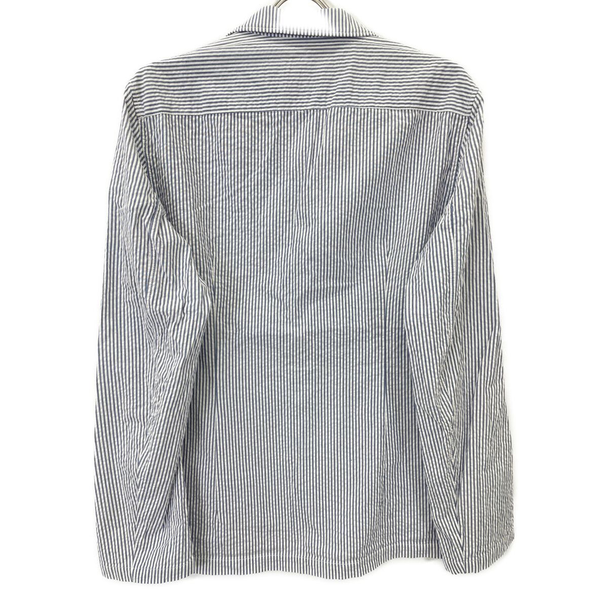 LARDINI(ラルディーニ ) シャツジャケット ストライプ サイズ M LARDINI ラルディーニ JVAMAJ ﾈｲﾋﾞｰ×ﾎﾜｲﾄ ｽﾄﾗｲﾌﾟ ｼﾞｬｹｯﾄ M - メルカリ