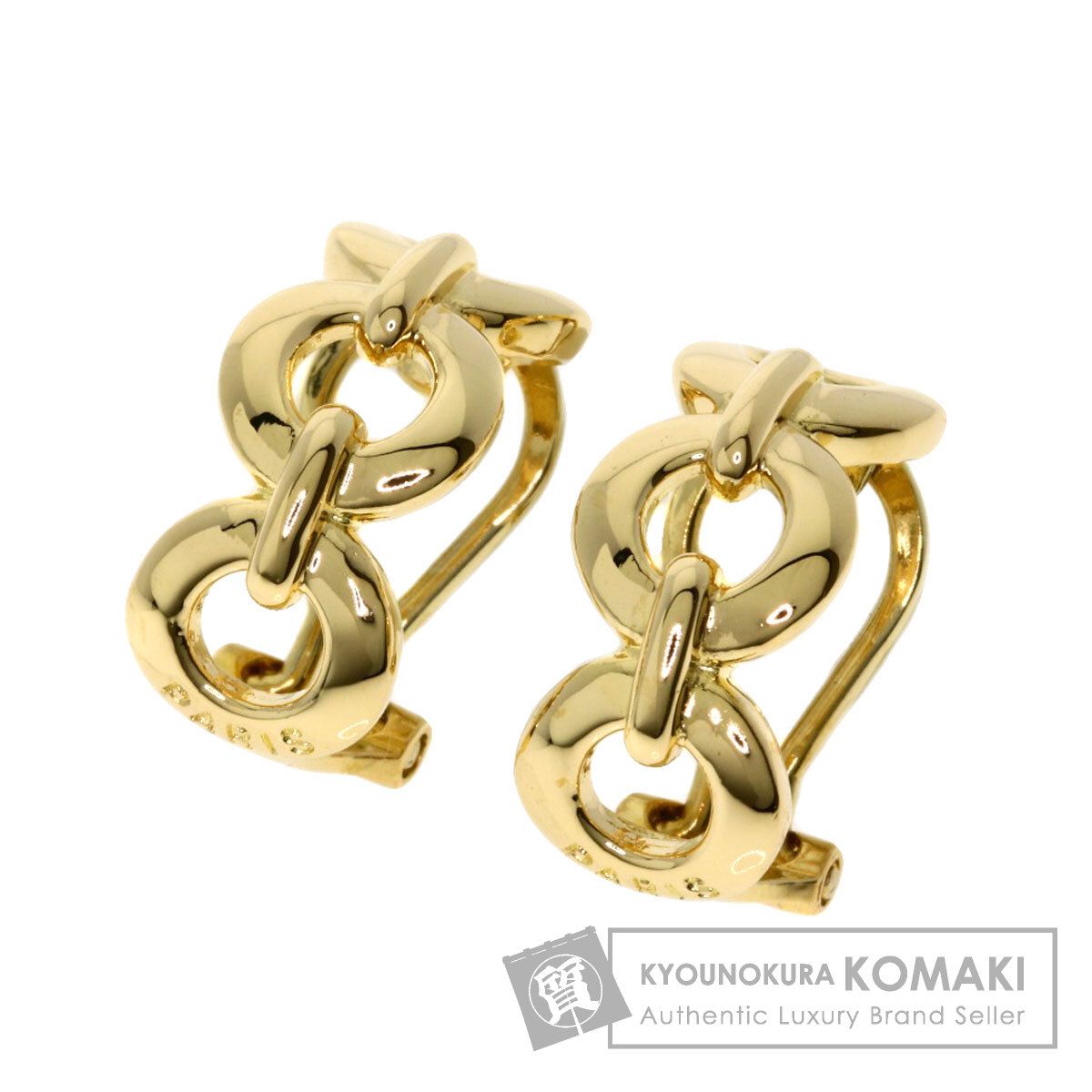 CELINE セリーヌ トリプル サークル イヤリング K 18 YG レディース