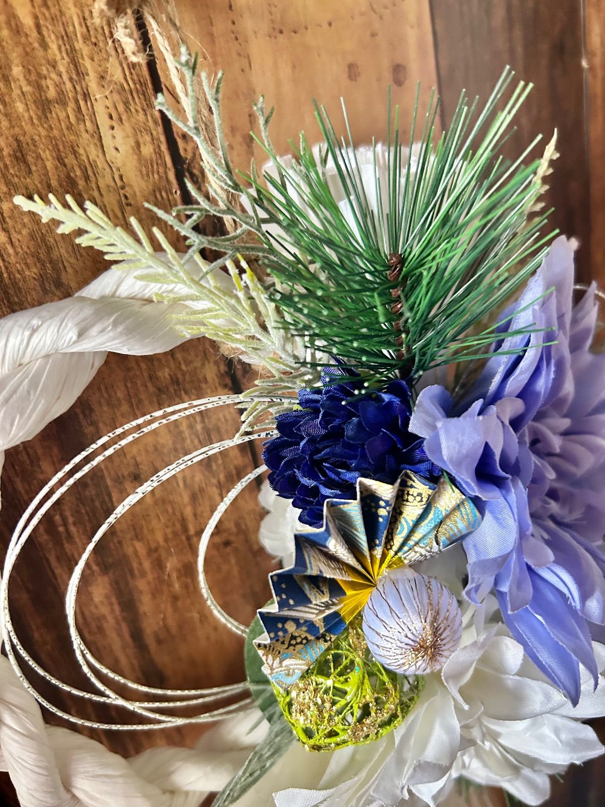 7-261 しめ縄リース しめ縄飾り お正月リース お正月飾り 門扉