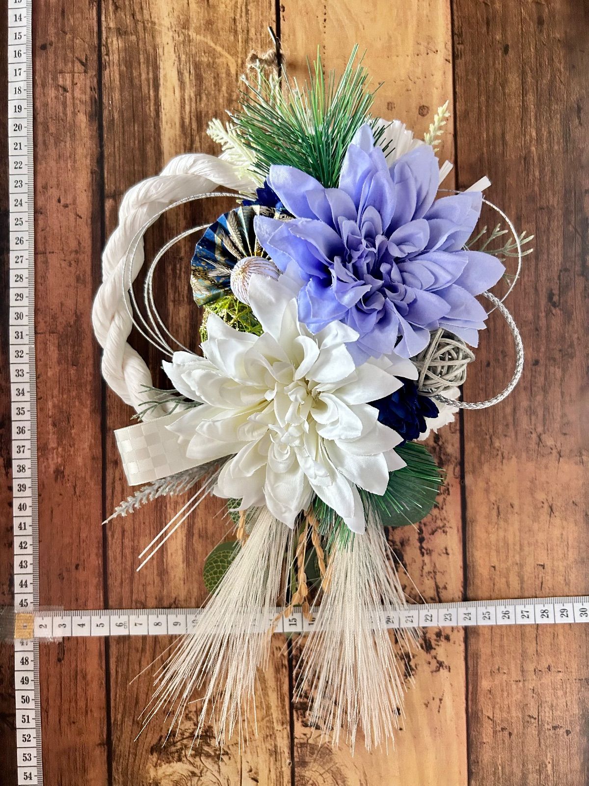 7-261 しめ縄リース しめ縄飾り お正月リース お正月飾り 門扉