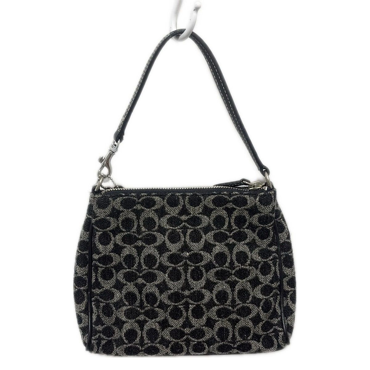美品！ coach コーチ バッグ ハンドバッグ ブラック シグネチャー 
