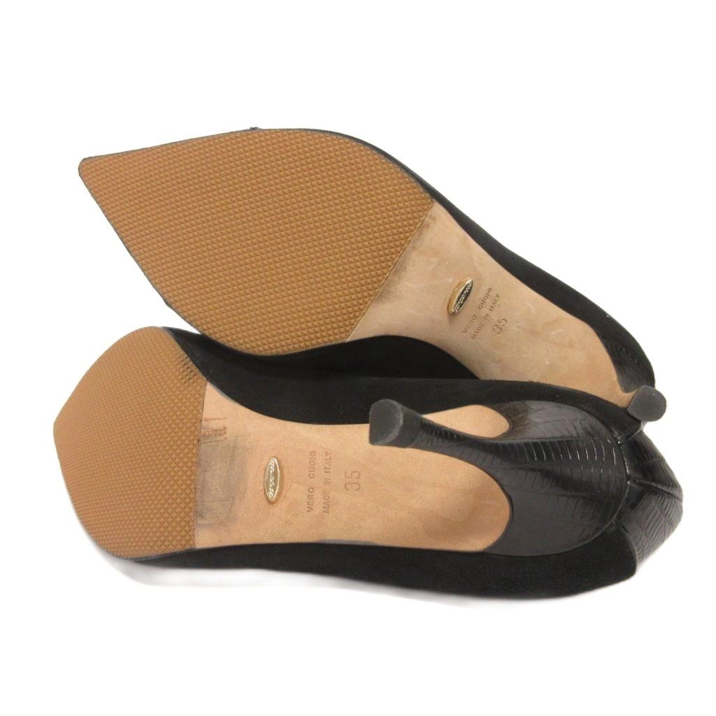 セルジオロッシ　ポインテッドトゥ　ハイヒール　パンプス　スエードレザー　試着のみ セルジオロッシ Sergio rossi パンプス ピンヒール ポインテッドトゥ