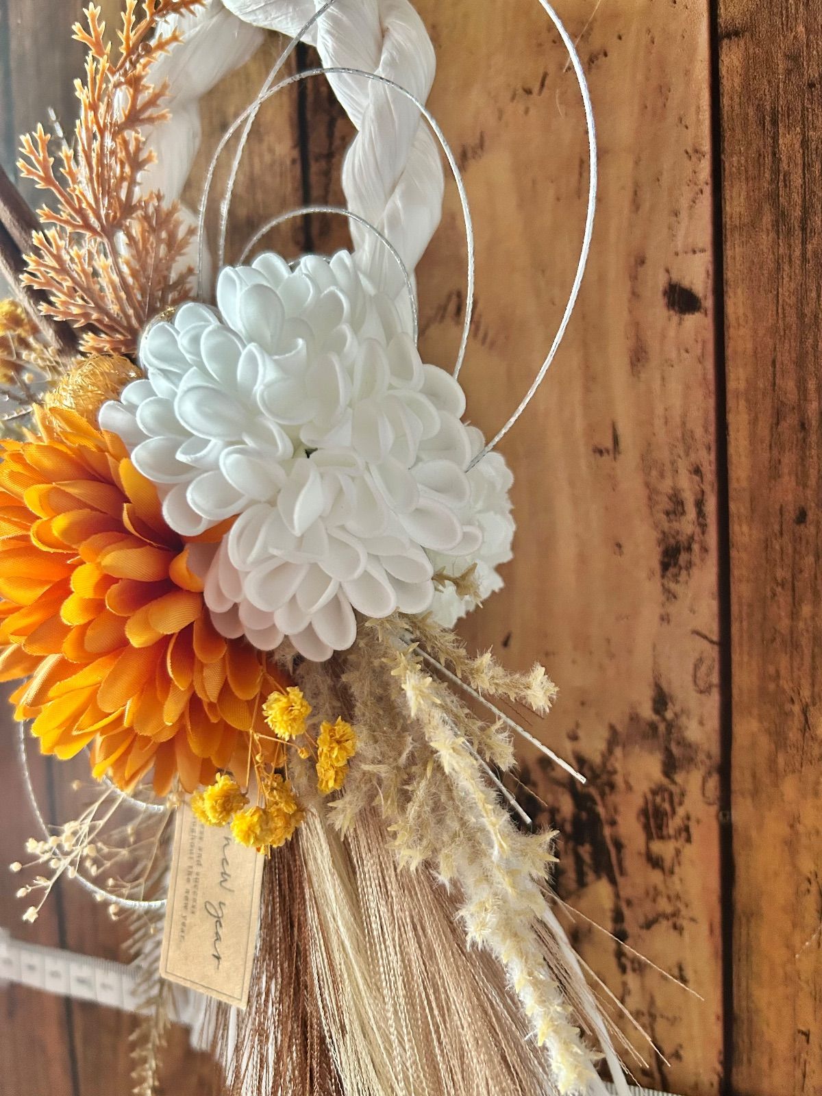 7-263 しめ縄リース しめ縄飾り お正月リース お正月飾り 門扉