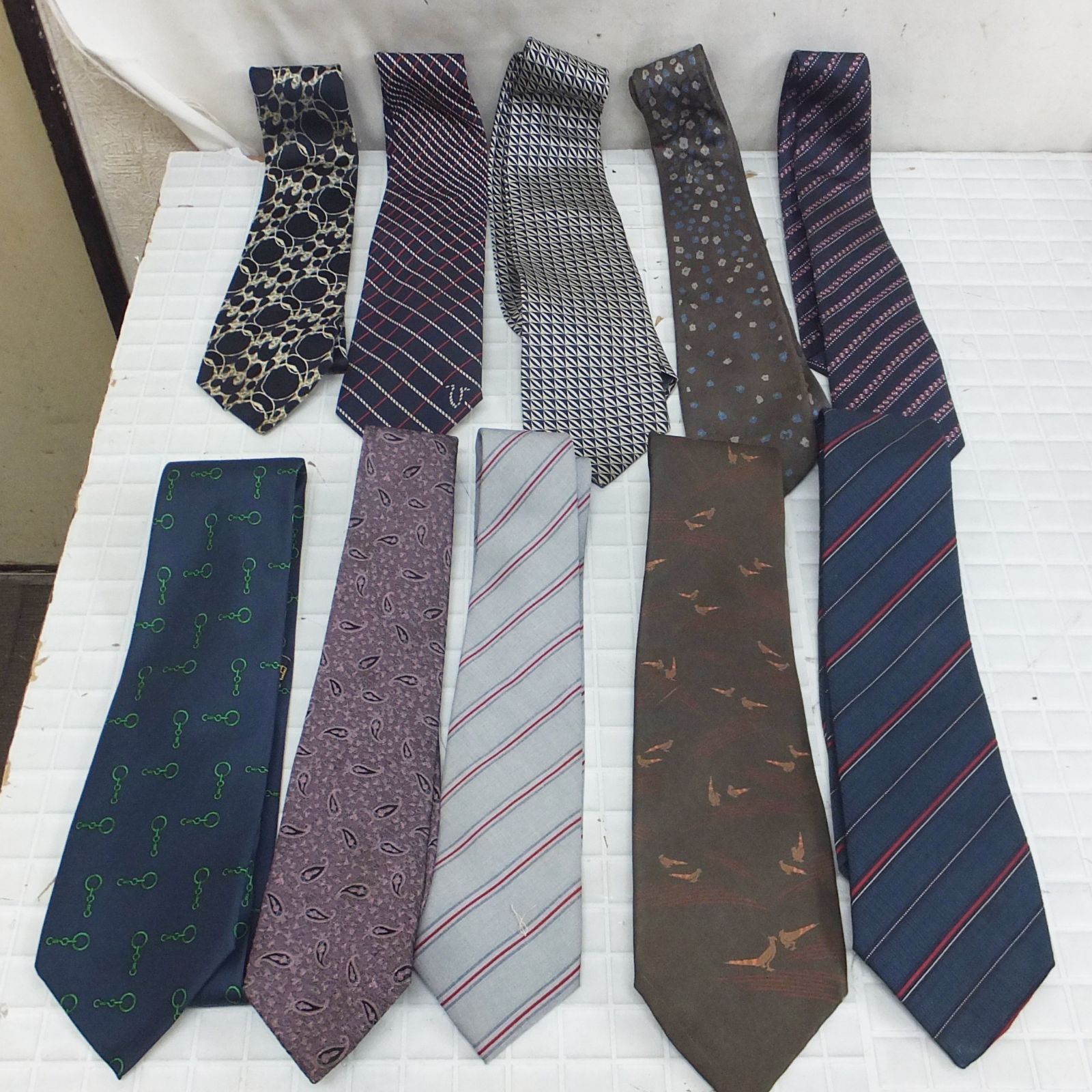 R685【特価】高級ネクタイ 10点 まとめ売り ブランド各種 ①/ 5 2024