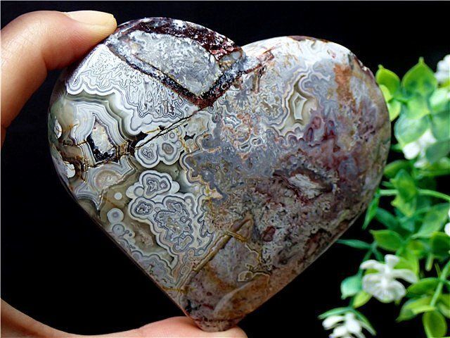 AAA級天然ハート型アゲート（メノウ　瑪瑙）原石YTHB86Y3/219Y02A AAA級☆天然アゲート（メノウ 瑪瑙）原石YT6Y3/61Y41A - メルカリ