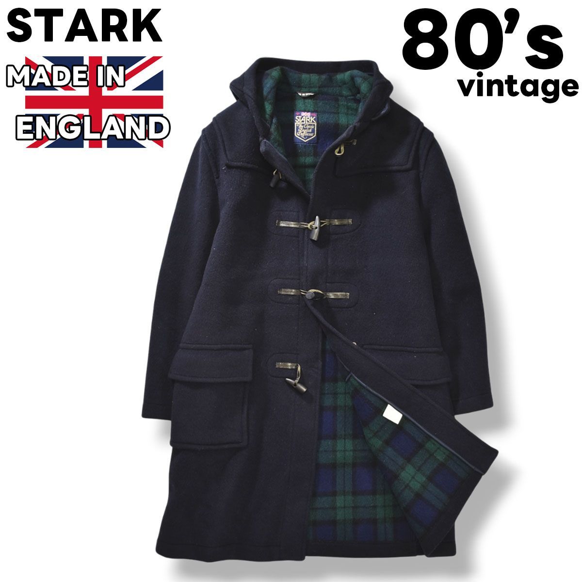 美品】 80s ヴィンテージ 英国製 スターク STARK ダッフル コート