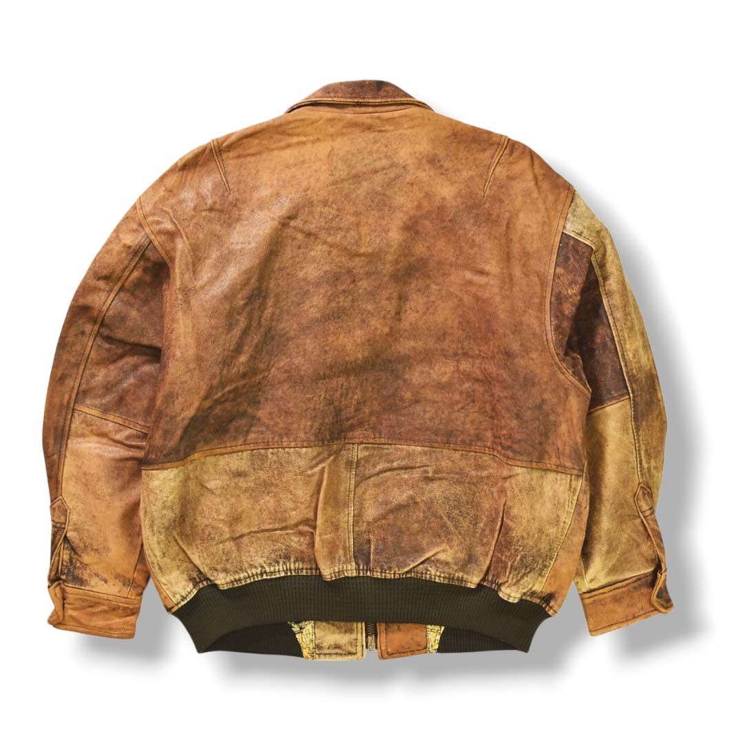 本革】 90s ヴィンテージ MUW CO CAMPEAGLE RVN 羊革 ラム レザー