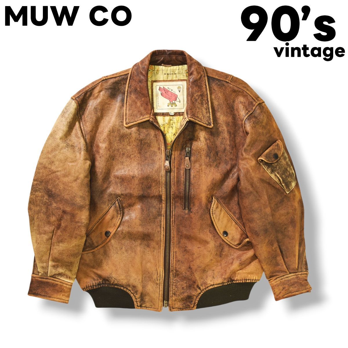 90s Vintage レザージャケット L 羊革 ブラウン 90年代 90s ポロ 