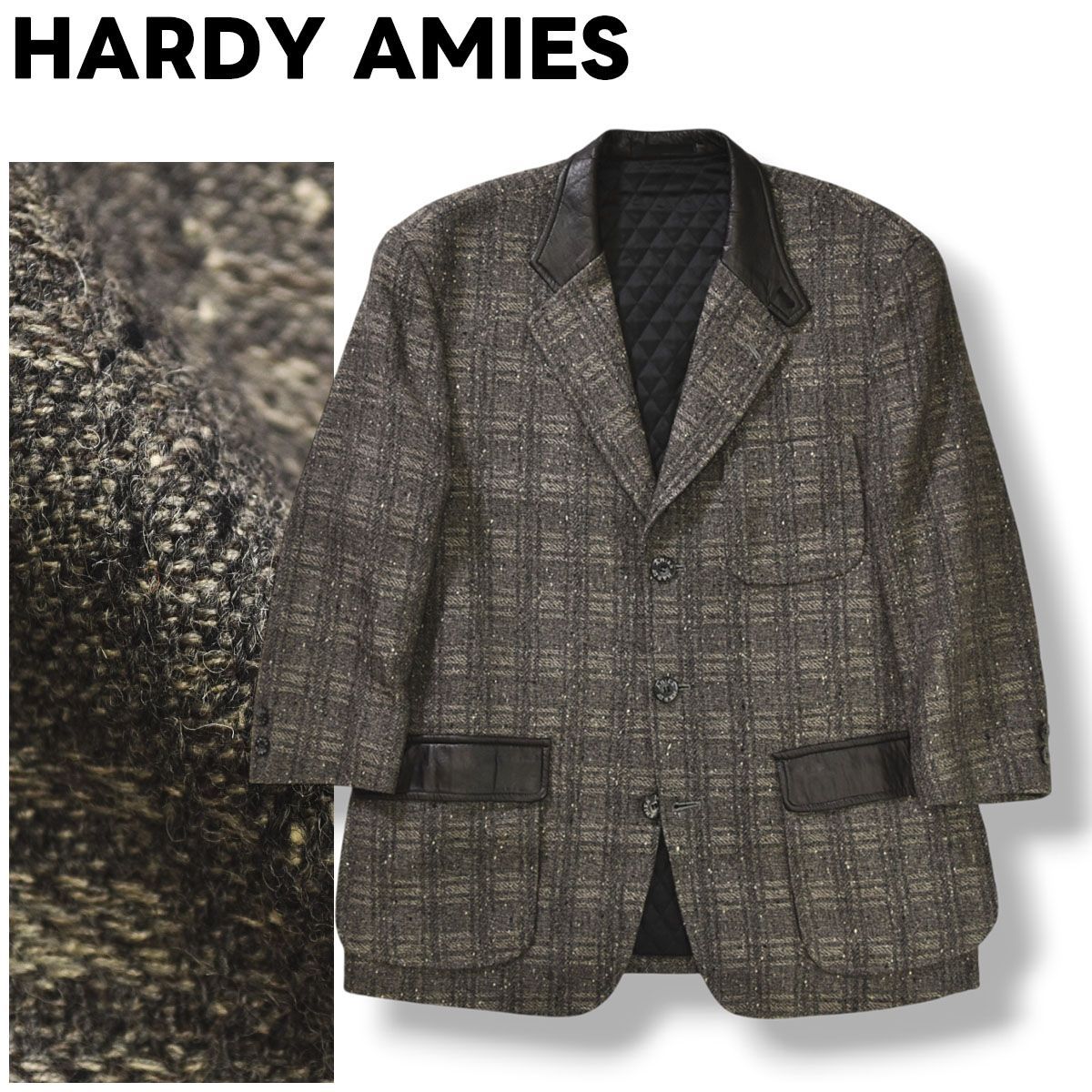 日本製 ハーディーエイミス HARDY AMIES 3B シングル テーラード 