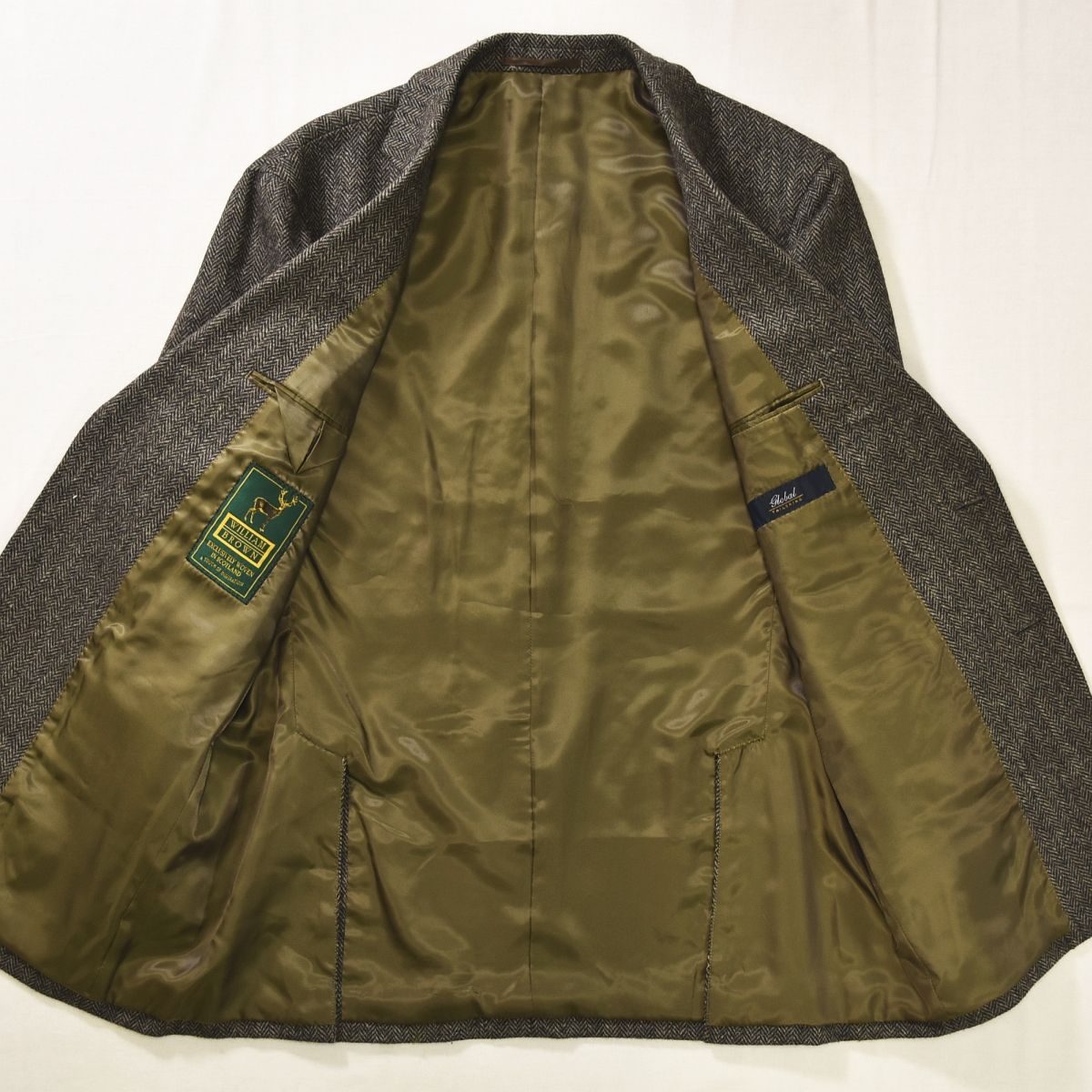 美品】 日本製 ウィリアム ブラウン WILLIAM BROWN ツイード ウール 2B