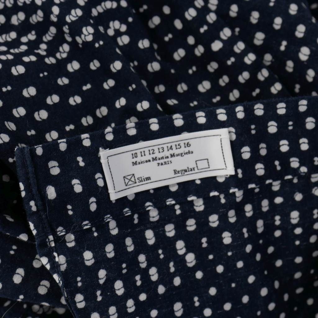 メゾンマルジェラ Maison Margiela 14AW ドット 総柄 スリムシャツ