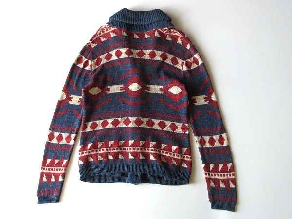 激レア デニム&サプライ ラルフローレン ネイティブ柄 ショール襟 カーディガン n-dcd01y23n15zb2c0.jpg