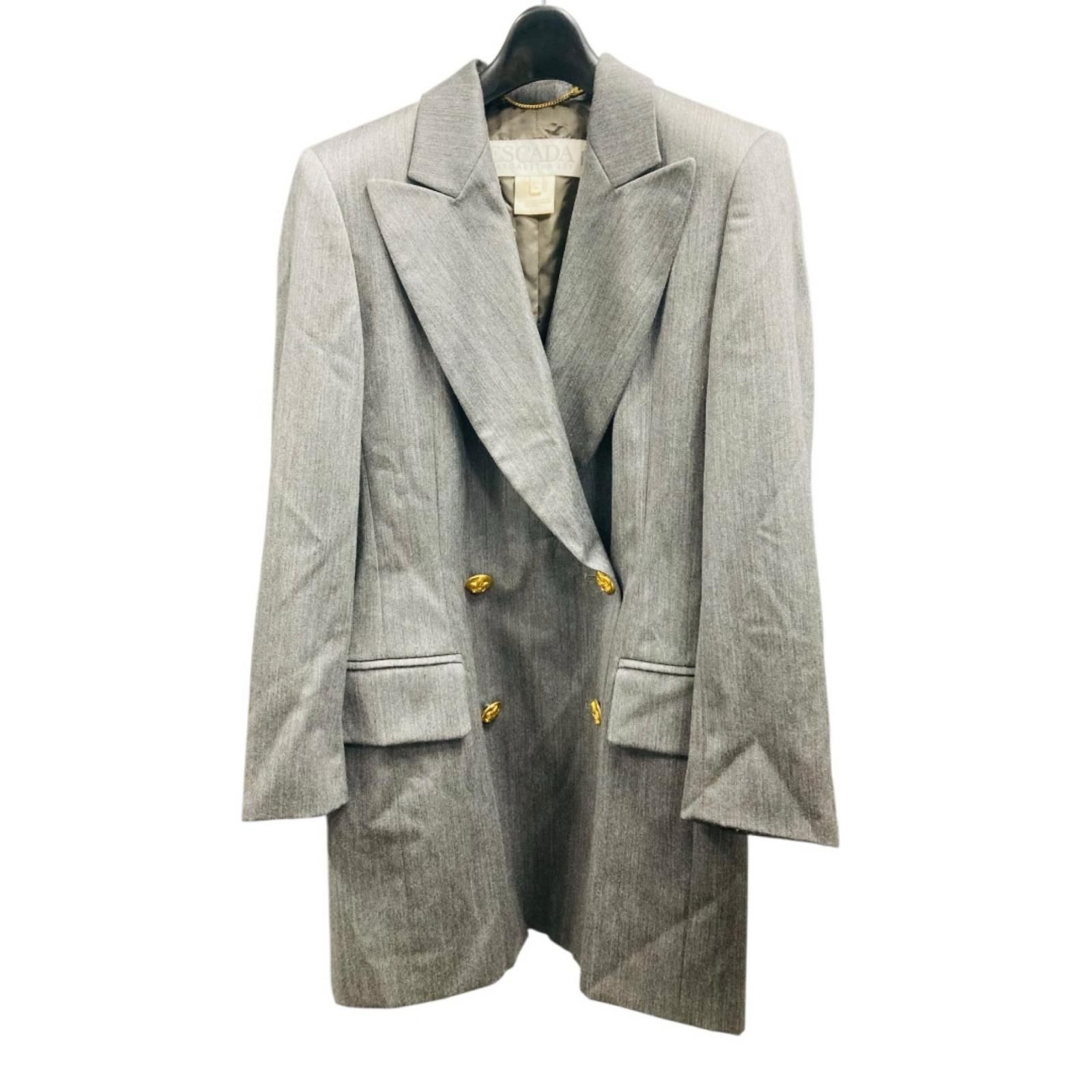 ESCADA エスカーダ テーラードジャケット ダブル 金ボタン 昭和レトロ
