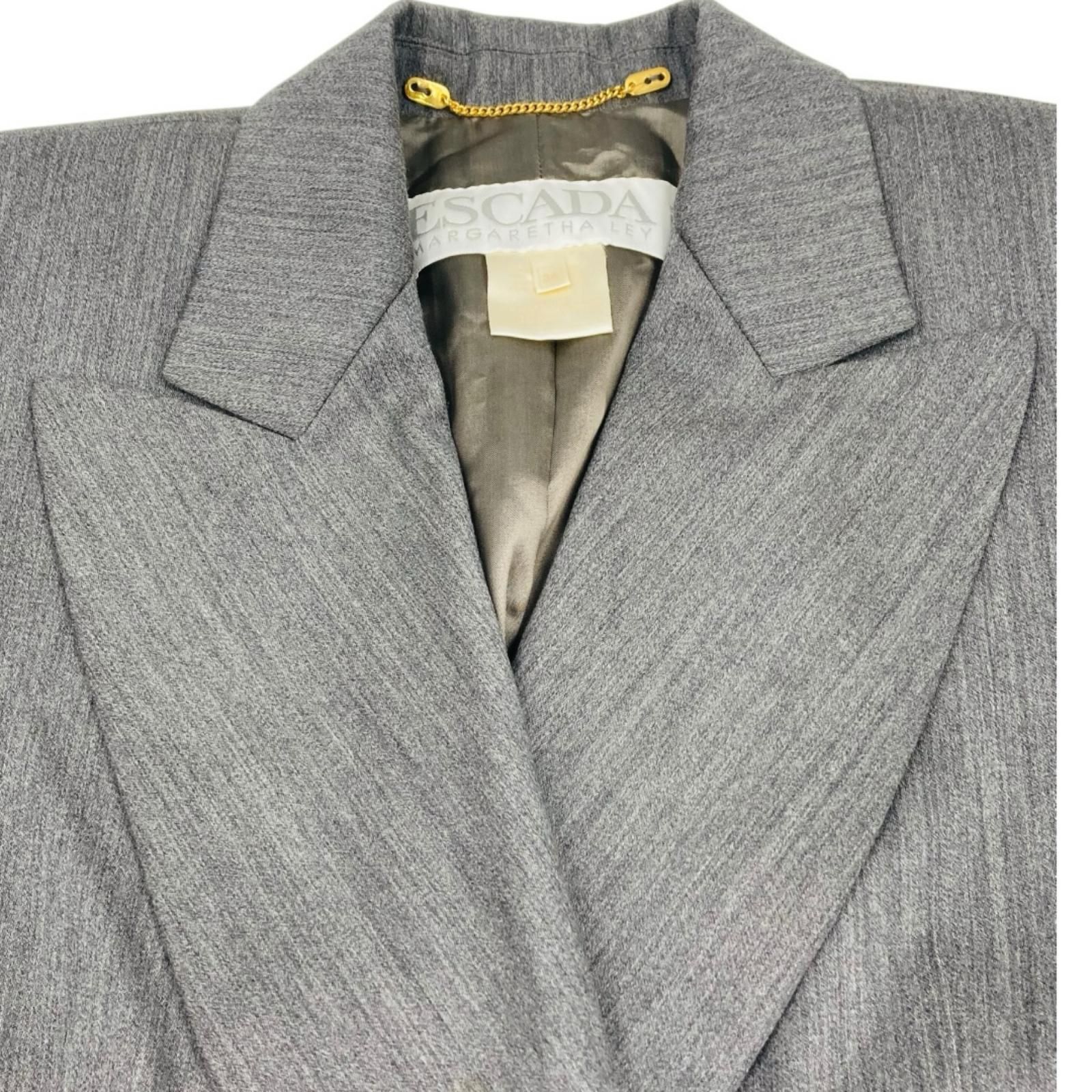 ESCADA エスカーダ テーラードジャケット ダブル 金ボタン 昭和レトロ
