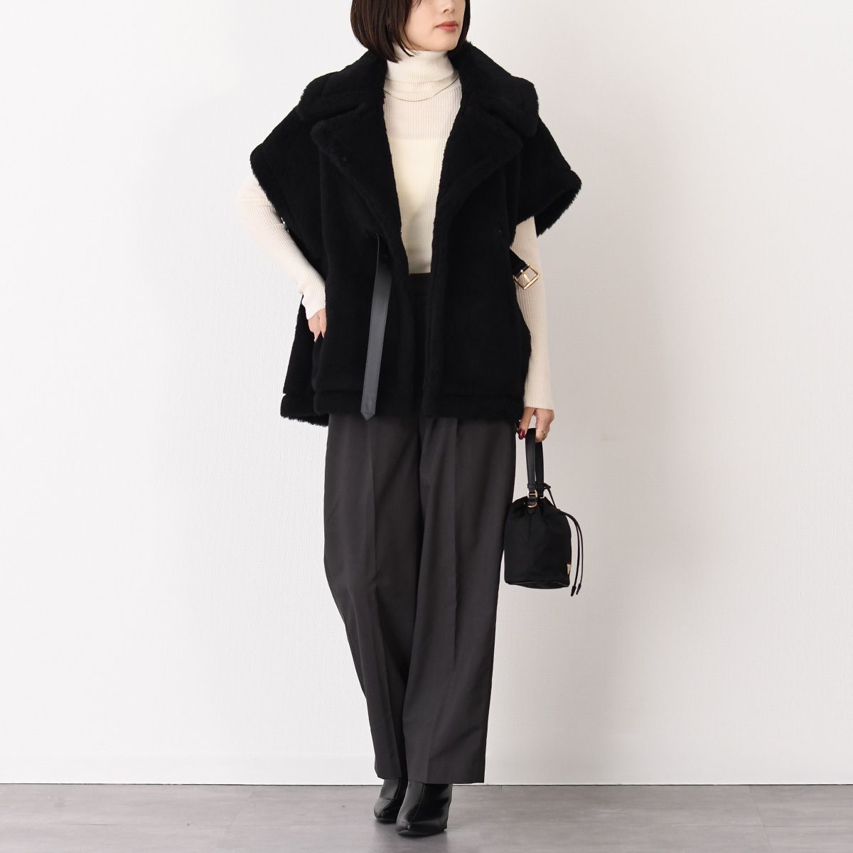 Max Mara マックスマーラ NEWABAVO1 ニューアバボ テディベア ケープ