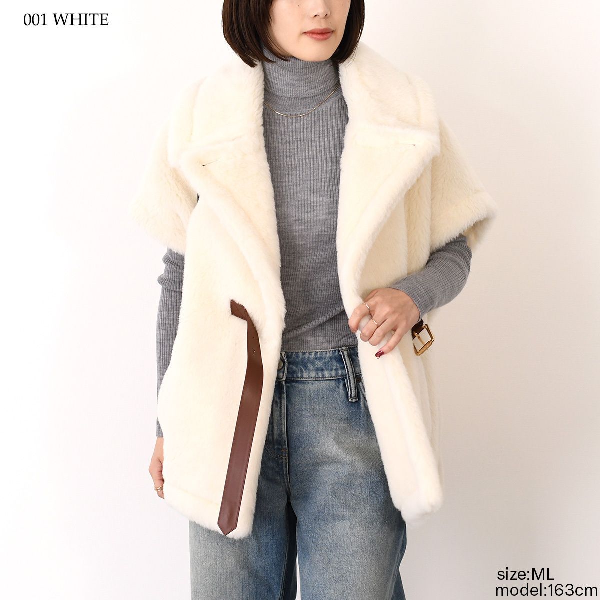 Max Mara マックスマーラ NEWABAVO1 ニューアバボ テディベア ケープ 