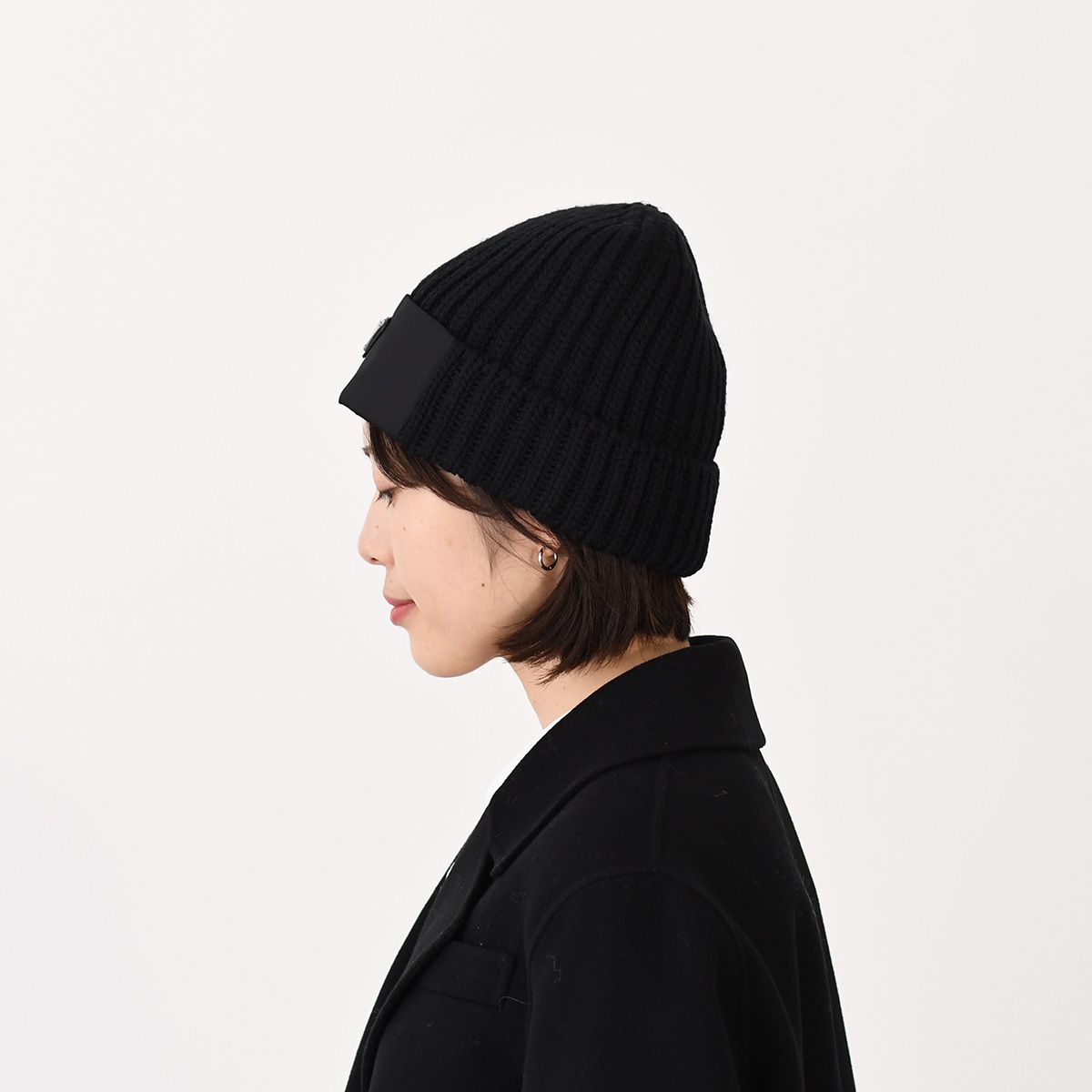 PRADA プラダ ニット帽 Re-Nylon x ウール ビーニー 2HC427 1WTO
