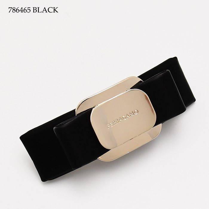 FERRAGAMO フェラガモ レザー リボンバレッタ - メルカリ