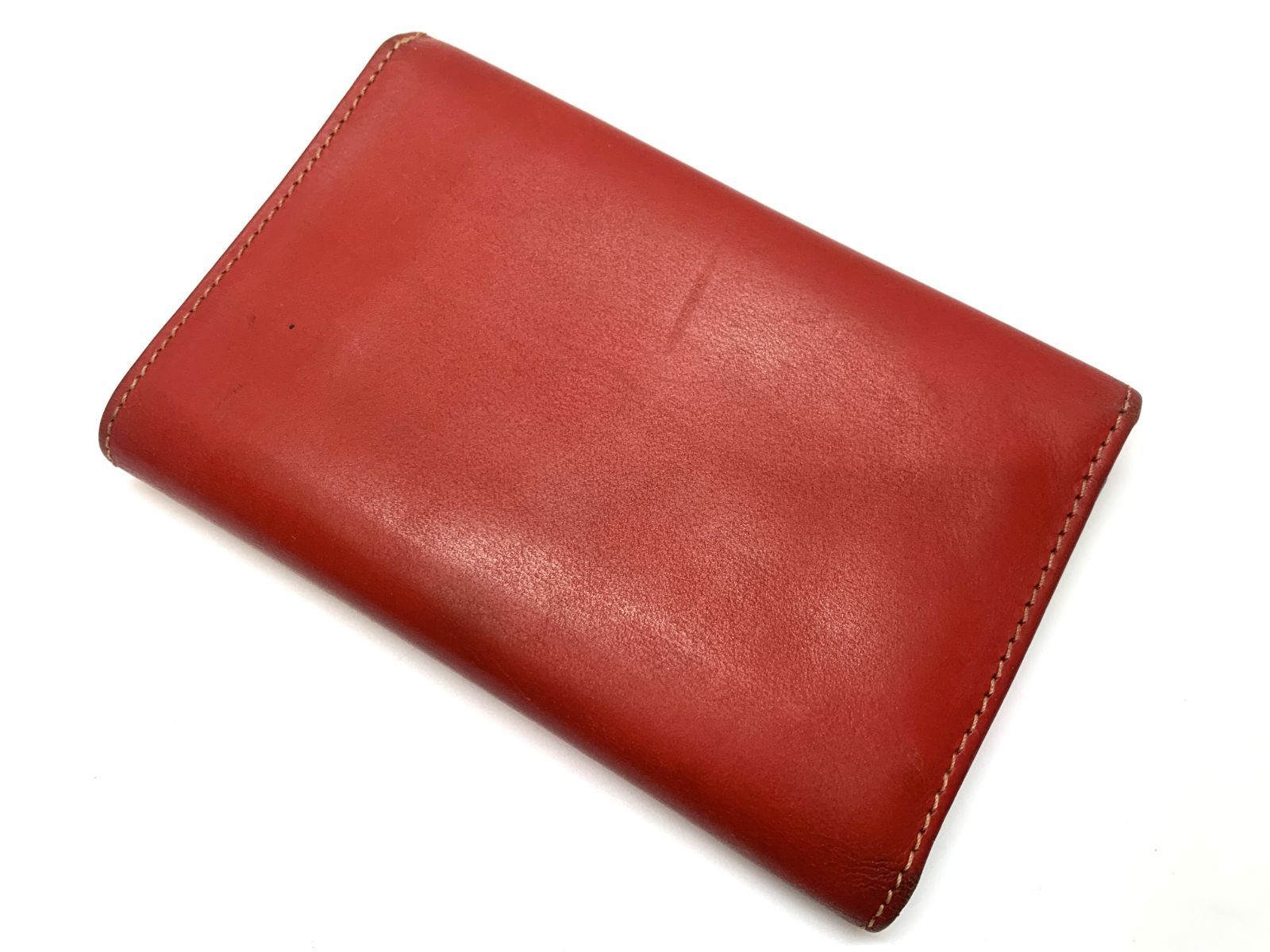 Whitehouse Coxホワイトハウスコックス レザー三つ折り財布 革 赤