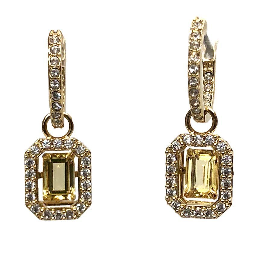 SWAROVSKI スワロフスキー Una ドロップピアス オクタゴンカット