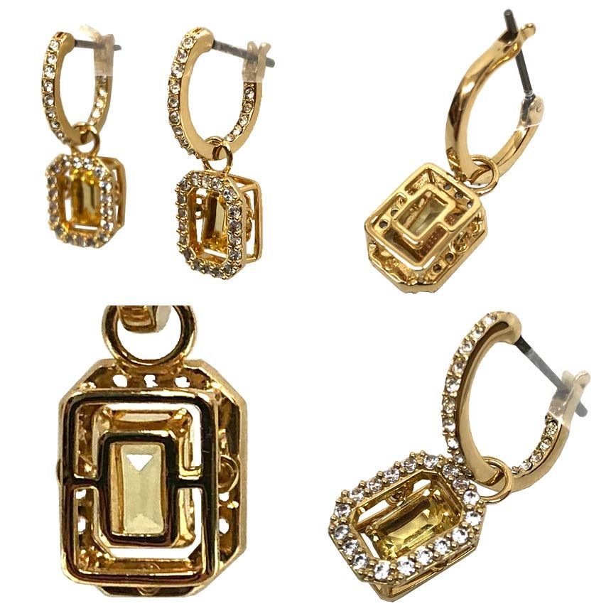 SWAROVSKI スワロフスキー Una ドロップピアス オクタゴンカット